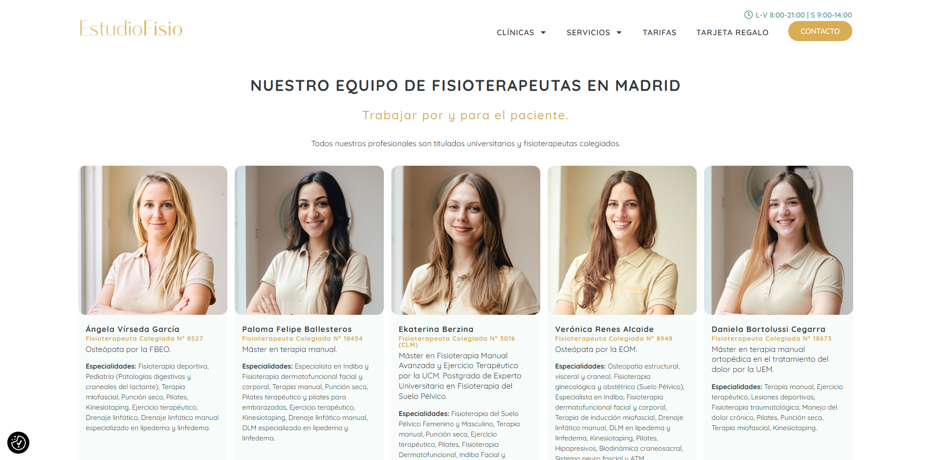 EstudioFisio — equipo